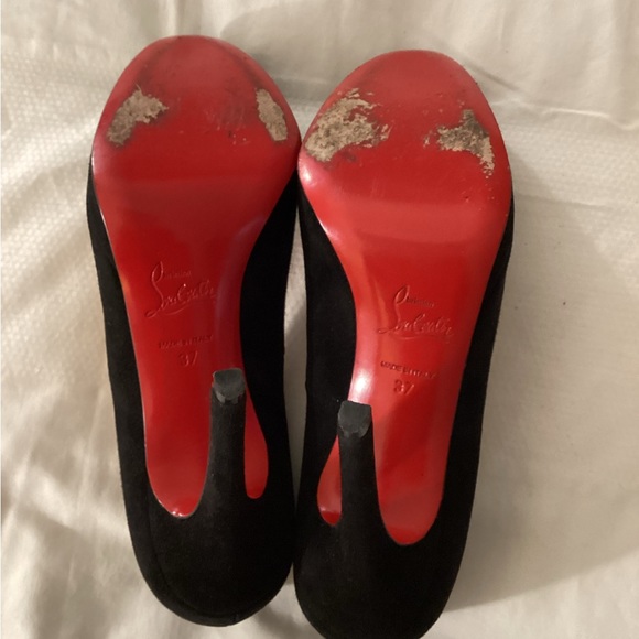 Christian Louboutin Black Suede Pumps - Picture 6 of 11